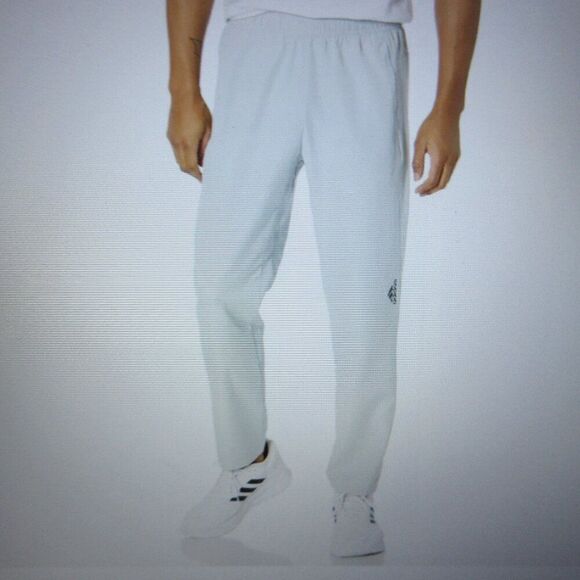 ADIDAS Silver Grey Woven Pants Mens Sz M Gray Training Athletic Workout Gym NWT - Picture 1 of 12